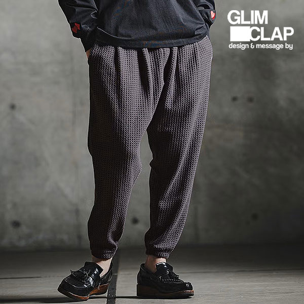 2026 秋冬 1st 先行予約 8月下旬〜9月上旬入荷予定 GLIMCLAP グリムクラップ Geometric Jacquard Jersey Balloon Joggers with Elastic Hem