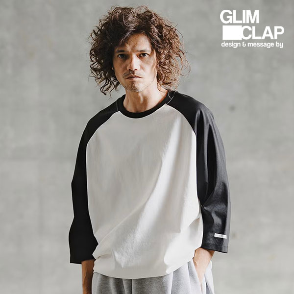 2026 秋冬 1st 先行予約 7月下旬〜8月上旬入荷予定 GLIMCLAP グリムクラップ Smooth Jersey 3/4 Sleeve Raglan T-shirt Tシャツ atftps