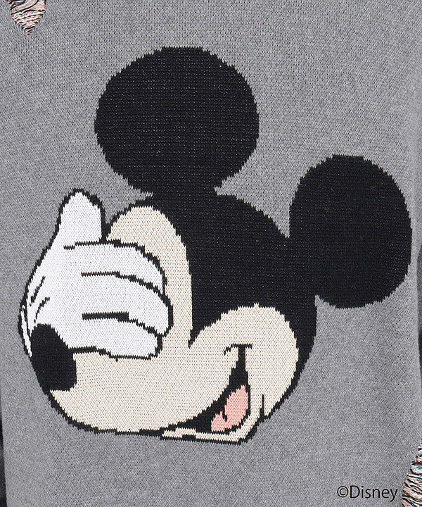 【お取り寄せ 50%OFF SALE セール】 GLIMCLAP グリムクラップ Jacquard cotton fabric sweater -Mickey Mouse-