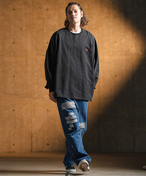 2025 春夏 1st 先行予約 2月上旬〜中旬入荷予定 GLIMCLAP グリムクラップ Distressed denim pants メンズ パンツ atfpts 2025 春夏 1st 先行予約 2月上旬〜中旬入荷予定 GLIMCLAP グリムクラップ