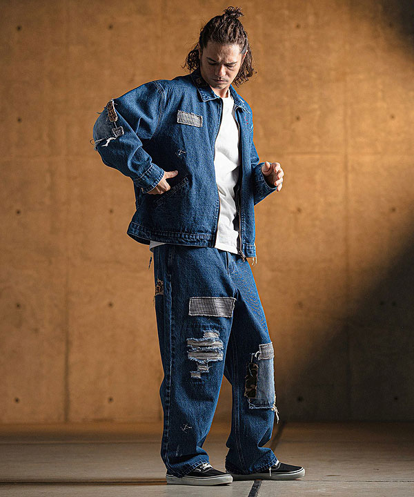 2025 春夏 1st 先行予約 2月上旬〜中旬入荷予定 GLIMCLAP グリムクラップ Distressed denim pants メンズ パンツ atfpts 2025 春夏 1st 先行予約 2月上旬〜中旬入荷予定 GLIMCLAP グリムクラップ