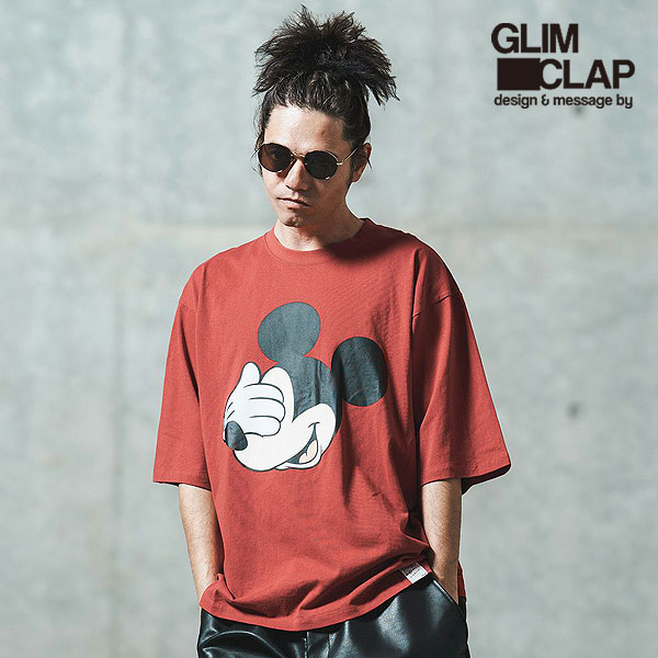2025 春夏 2nd 先行予約 6月上旬〜中旬入荷予定 GLIMCLAP グリムクラップ Printed T-shirtr -Mickey Mouse- キャンセル不可 atftps