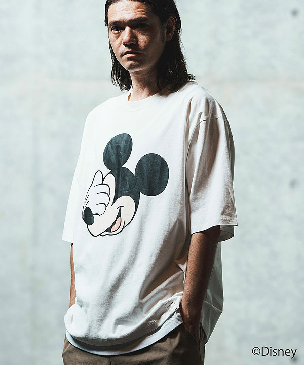 2025 春夏 2nd 先行予約 6月上旬〜中旬入荷予定 GLIMCLAP グリムクラップ Printed T-shirtr -Mickey Mouse- キャンセル不可 atftps