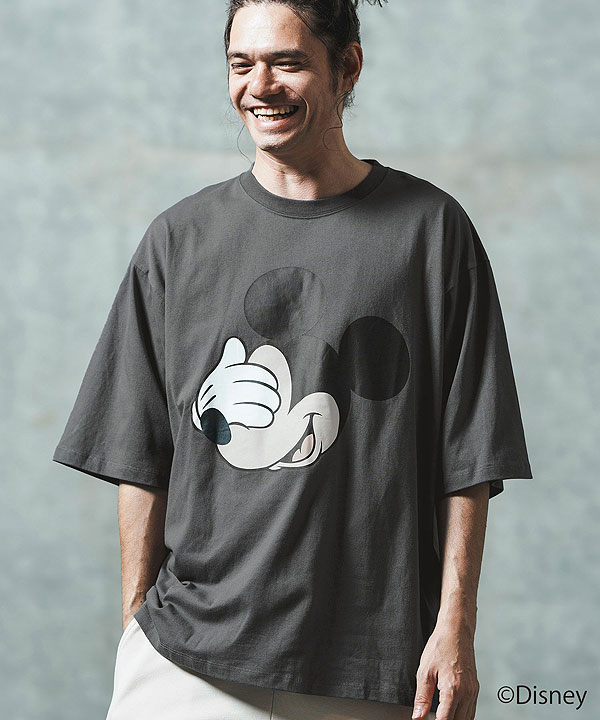 2025 春夏 2nd 先行予約 6月上旬〜中旬入荷予定 GLIMCLAP グリムクラップ Printed T-shirtr -Mickey Mouse- キャンセル不可 atftps