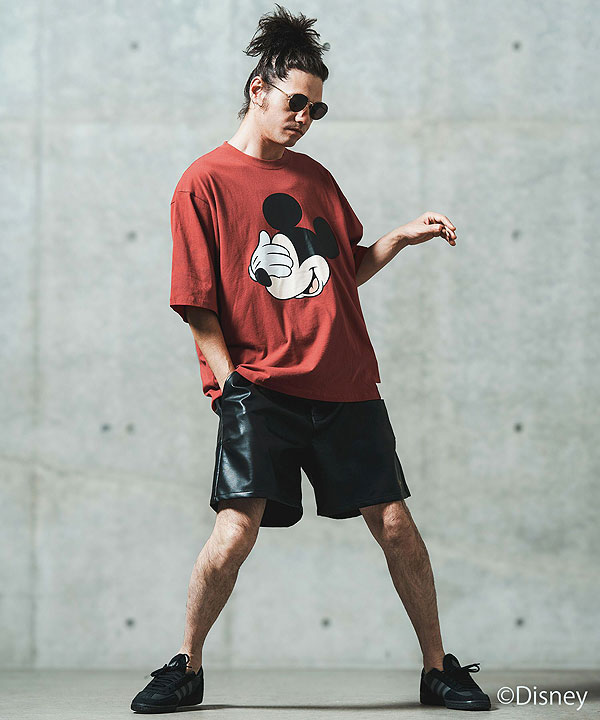 2025 春夏 2nd 先行予約 6月上旬〜中旬入荷予定 GLIMCLAP グリムクラップ Printed T-shirtr -Mickey Mouse- キャンセル不可 atftps