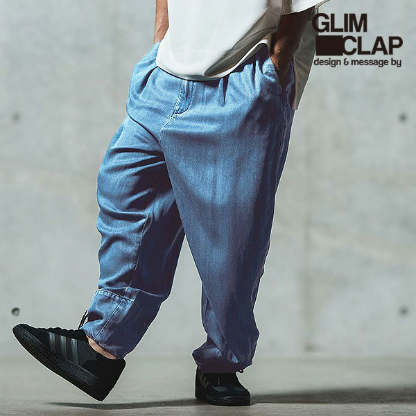 2025 春夏 2nd 先行予約 5月中旬〜下旬入荷予定 GLIMCLAP Color scheme design & balloon silhouette pants -light ounce denim- atfpts