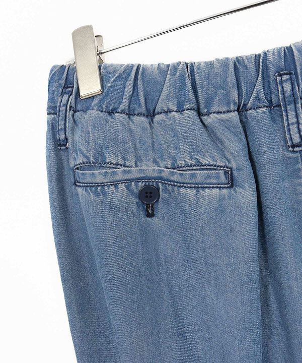 2025 春夏 2nd 先行予約 5月中旬〜下旬入荷予定 GLIMCLAP Color scheme design & balloon silhouette pants -light ounce denim- atfpts