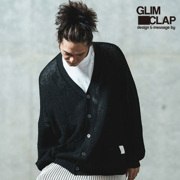 2025 春夏 2nd 先行予約 5月上旬〜中旬入荷予定 GLIMCLAP グリムクラップ Mesh knitting cardigan キャンセル不可 atftps