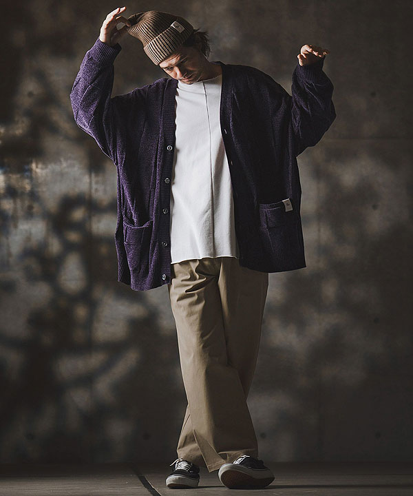 2025 秋冬 1st 先行予約 8月中旬〜下旬入荷予定 GLIMCLAP グリムクラップ Wide-leg trousers -stretch chino cloth- メンズ atfpts