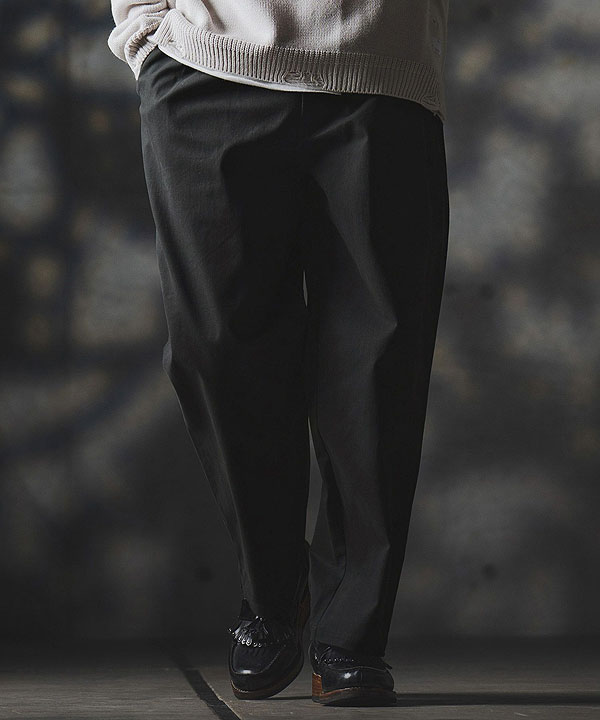 2025 秋冬 1st 先行予約 8月中旬〜下旬入荷予定 GLIMCLAP グリムクラップ Wide-leg trousers -stretch chino cloth- メンズ atfpts