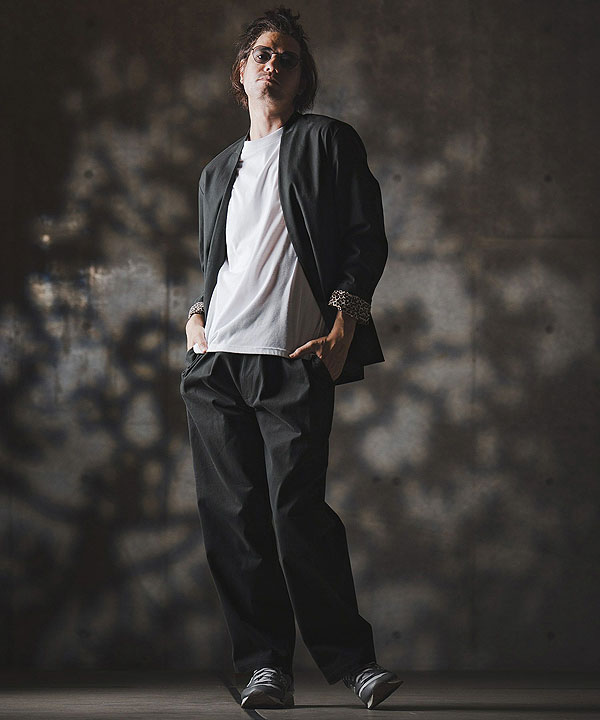 2025 秋冬 1st 先行予約 8月中旬〜下旬入荷予定 GLIMCLAP グリムクラップ Wide-leg trousers -stretch chino cloth- メンズ atfpts