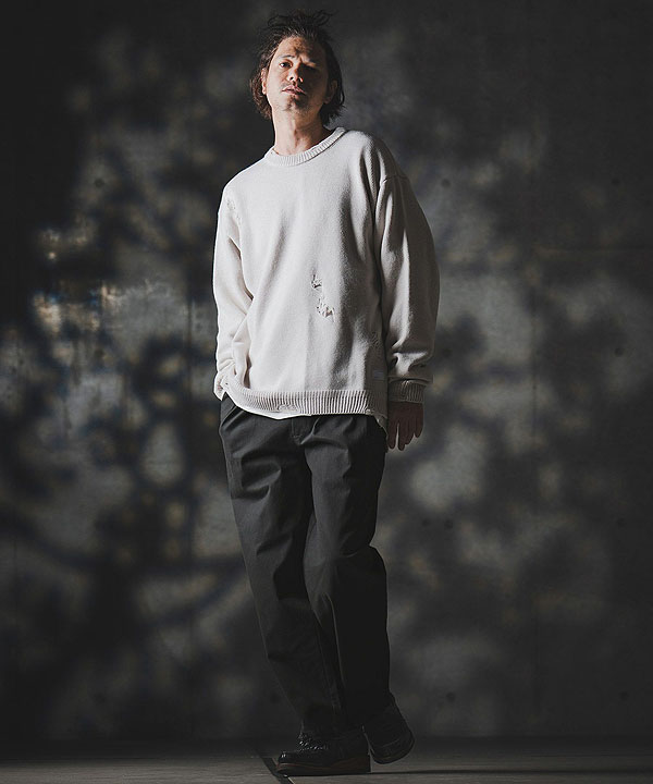 2025 秋冬 1st 先行予約 8月中旬〜下旬入荷予定 GLIMCLAP グリムクラップ Wide-leg trousers -stretch chino cloth- メンズ atfpts