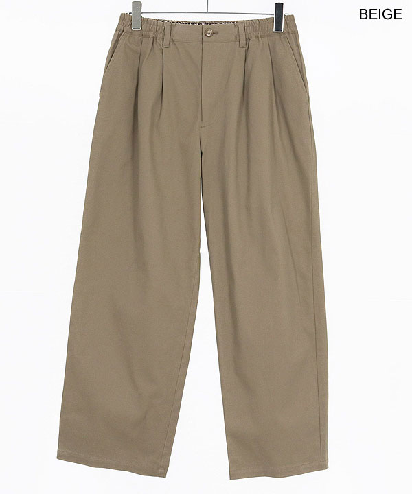2025 秋冬 1st 先行予約 8月中旬〜下旬入荷予定 GLIMCLAP グリムクラップ Wide-leg trousers -stretch chino cloth- メンズ atfpts