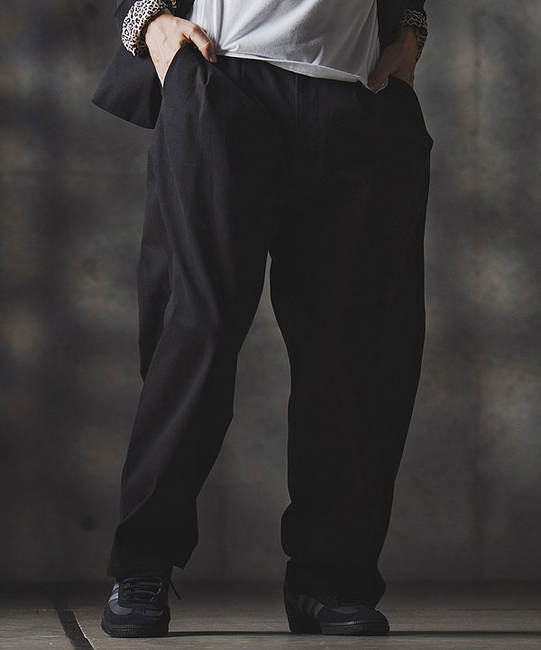 2025 秋冬 1st 先行予約 8月中旬〜下旬入荷予定 GLIMCLAP グリムクラップ Wide-leg trousers -stretch chino cloth- メンズ atfpts