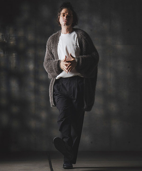 2025 秋冬 1st 先行予約 8月中旬〜下旬入荷予定 GLIMCLAP グリムクラップ Wide-leg trousers -stretch chino cloth- メンズ atfpts