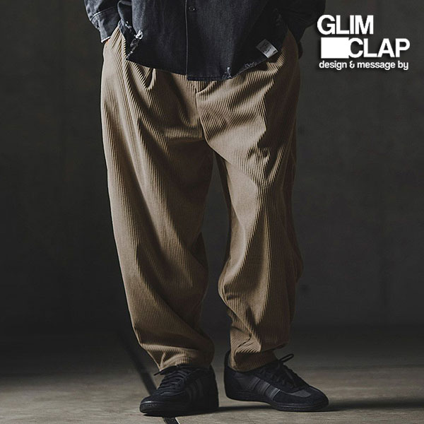 2025 秋冬 1st 先行予約 8月中旬〜下旬入荷予定 GLIMCLAP グリムクラップ Balloon wide pants -Wide-wale corduroy fabric- atfpts
