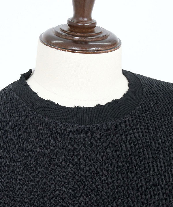 2025 秋冬 1st 先行予約 8月中旬〜下旬入荷予定 GLIMCLAP グリムクラップ Jacquard texture cut sew -Distressed for a vintage look-