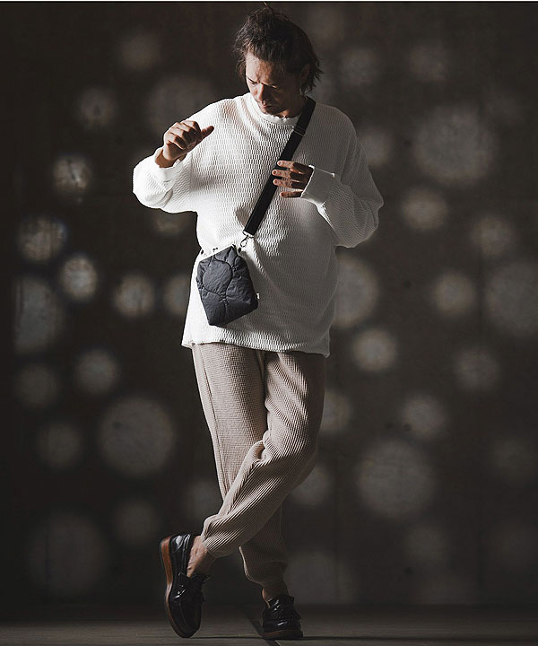 2025 秋冬 1st 先行予約 8月中旬〜下旬入荷予定 GLIMCLAP グリムクラップ Jacquard texture cut sew -Distressed for a vintage look-