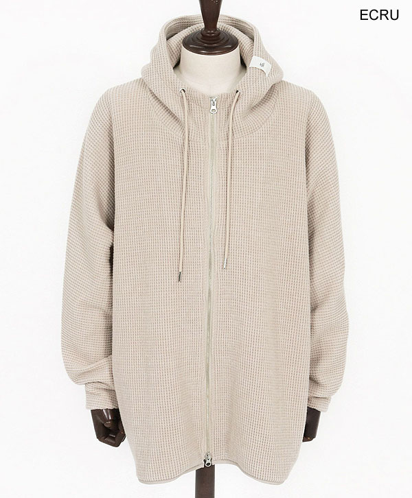 2025 秋冬 1st 先行予約 8月下旬〜9月上旬入荷予定 GLIMCLAP グリムクラップ Zip-up hoodie -Soft brushed waffle fabric- atftps