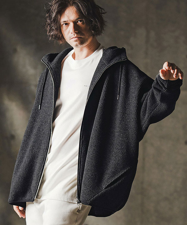 2025 秋冬 1st 先行予約 8月下旬〜9月上旬入荷予定 GLIMCLAP グリムクラップ Zip-up hoodie -Soft brushed waffle fabric- atftps