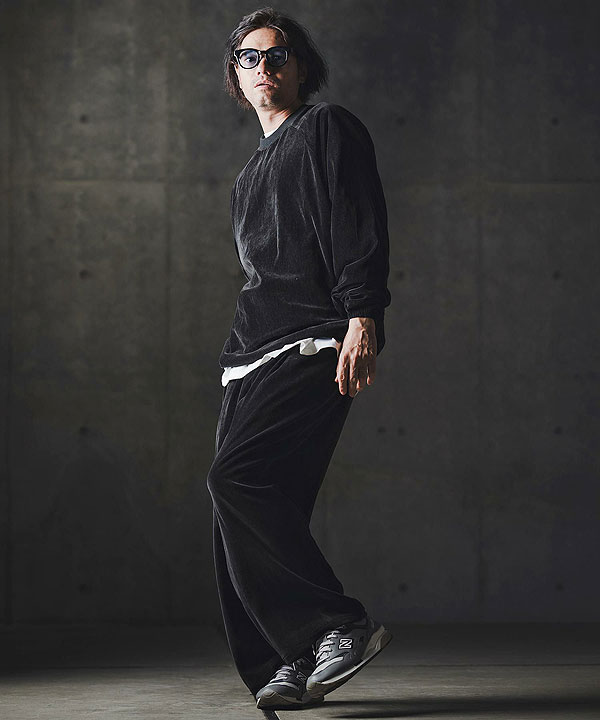 2025 秋冬 1st 先行予約 8月下旬〜9月上旬入荷予定 GLIMCLAP グリムクラップ Velour fabric pullover -Adjustable hem design- atftps