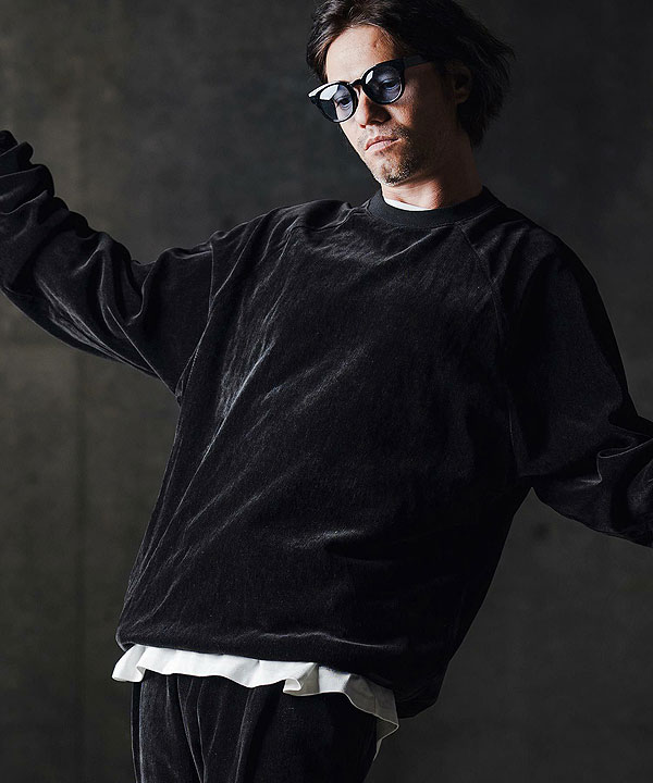 2025 秋冬 1st 先行予約 8月下旬〜9月上旬入荷予定 GLIMCLAP グリムクラップ Velour fabric pullover -Adjustable hem design- atftps