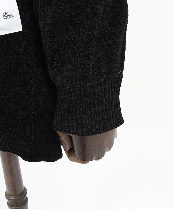 2025 秋冬 1st 先行予約 9月上旬〜中旬入荷予定 GLIMCLAP グリムクラップ Cardigan sweater -Chenille yarn & Grid pattern- atftps