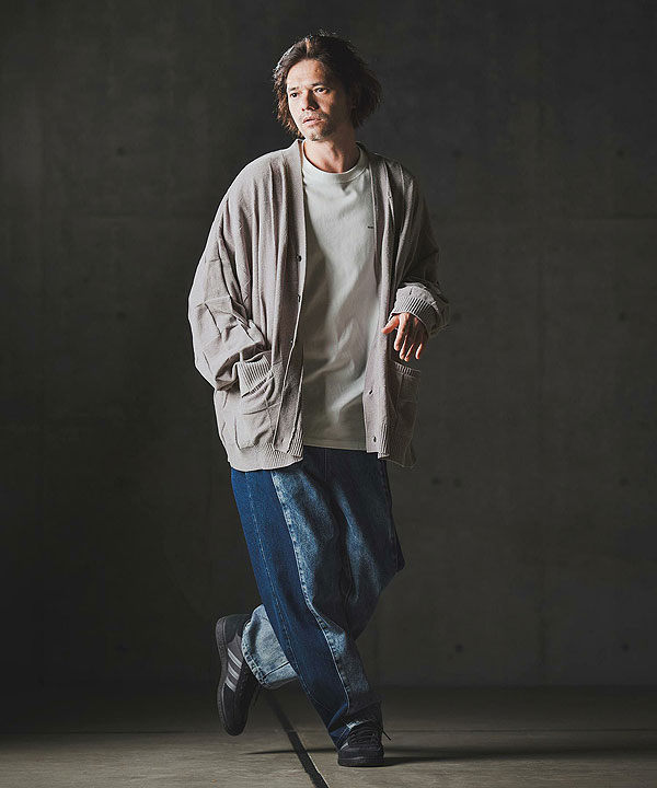 2025 秋冬 1st 先行予約 9月上旬〜中旬入荷予定 GLIMCLAP グリムクラップ Cardigan sweater -Chenille yarn & Grid pattern- atftps