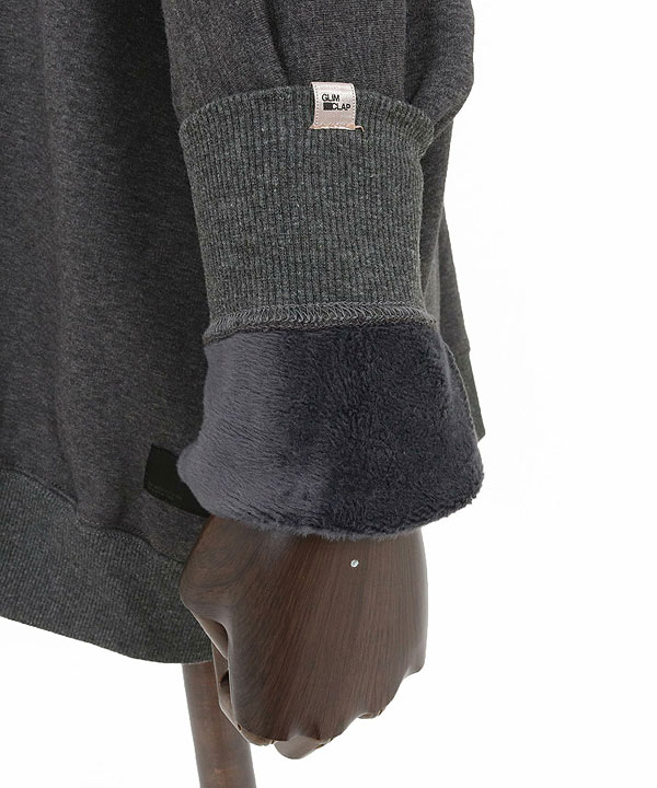 2025 秋冬 1st 先行予約 8月中旬〜下旬入荷予定 GLIMCLAP Dolman sleeve detail pullover -Bonded fleece-lined double-knit fabric-