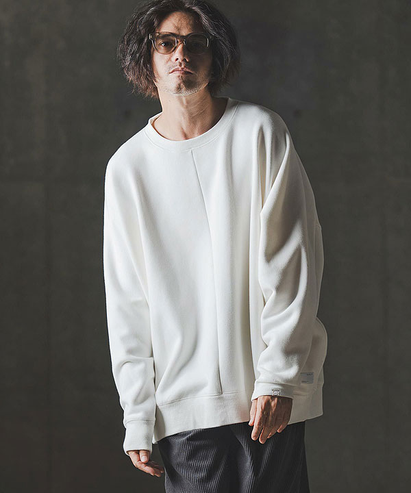 2025 秋冬 1st 先行予約 8月中旬〜下旬入荷予定 GLIMCLAP Dolman sleeve detail pullover -Bonded fleece-lined double-knit fabric-