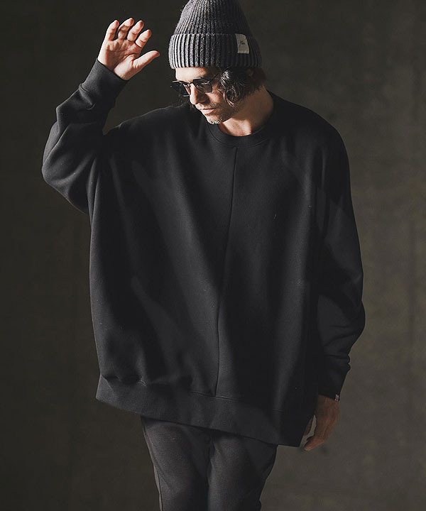 2025 秋冬 1st 先行予約 8月中旬〜下旬入荷予定 GLIMCLAP Dolman sleeve detail pullover -Bonded fleece-lined double-knit fabric-