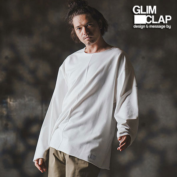 2025 秋冬 1st 先行予約 8月中旬〜下旬入荷予定 GLIMCLAP グリムクラップ Boxy silhouette long sleeve T-shirt -Mini pile sweat fabric-