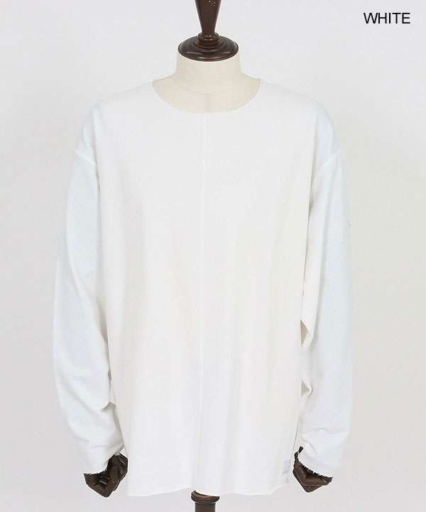 2025 秋冬 1st 先行予約 8月中旬〜下旬入荷予定 GLIMCLAP グリムクラップ Boxy silhouette long sleeve T-shirt -Mini pile sweat fabric-