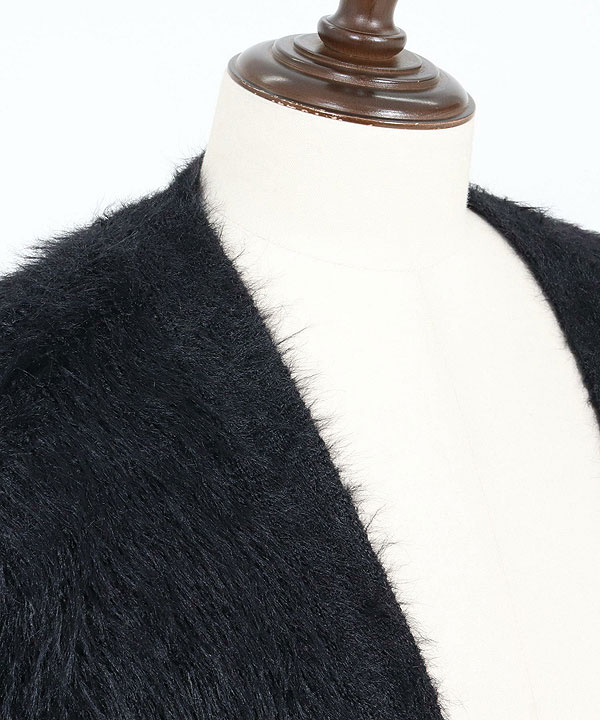 2025 秋冬 1st 先行予約 9月上旬〜中旬入荷予定 GLIMCLAP グリムクラップ Minimai detail cardigan -Feather yarn sweater- atftps