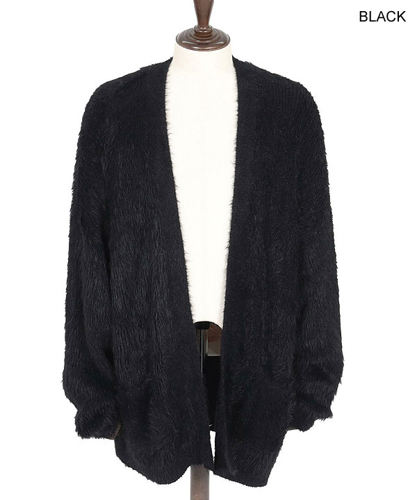 2025 秋冬 1st 先行予約 9月上旬〜中旬入荷予定 GLIMCLAP グリムクラップ Minimai detail cardigan -Feather yarn sweater- atftps