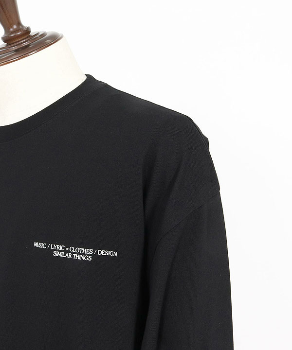 2025 秋冬 1st 先行予約 8月中旬〜下旬入荷予定 GLIMCLAP グリムクラップ Boxy silhouette long sleeve T-shirt -Minimal printed design-