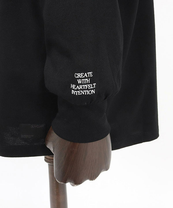 2025 秋冬 1st 先行予約 8月中旬〜下旬入荷予定 GLIMCLAP グリムクラップ Boxy silhouette long sleeve T-shirt -Minimal printed design-