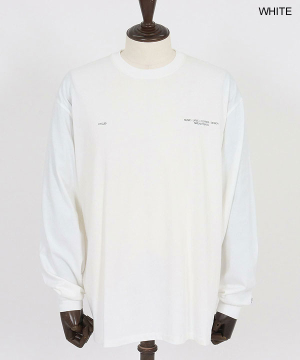 2025 秋冬 1st 先行予約 8月中旬〜下旬入荷予定 GLIMCLAP グリムクラップ Boxy silhouette long sleeve T-shirt -Minimal printed design-