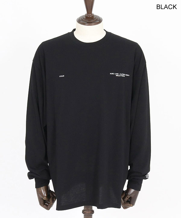 2025 秋冬 1st 先行予約 8月中旬〜下旬入荷予定 GLIMCLAP グリムクラップ Boxy silhouette long sleeve T-shirt -Minimal printed design-