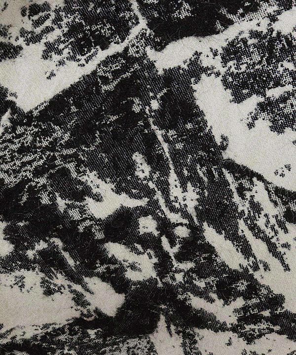 2025 秋冬 1st 先行予約 9月中旬〜下旬入荷予定 GLIMCLAP グリム Gown-ish cropped coat -Brushed texture & Full patterned textile-