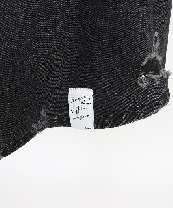 2025 秋冬 1st 先行予約 8月中旬〜下旬入荷予定 GLIMCLAP グリムクラップ Ripped denim shirt メンズ シャツ キャンセル不可 atftps_14