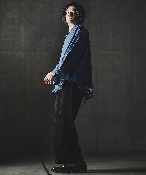 2025 秋冬 1st 先行予約 8月中旬〜下旬入荷予定 GLIMCLAP グリムクラップ Ripped denim shirt メンズ シャツ キャンセル不可 atftps_5