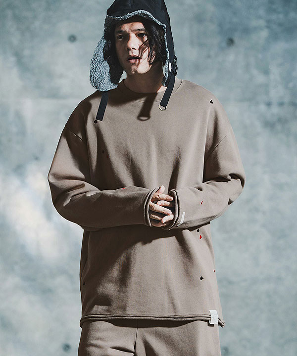2025 秋冬 2nd 先行予約 10月中旬〜下旬入荷予定 GLIMCLAP グリムクラップ Card Stitch Emblem Sweatshirt キャンセル不可 atftps_9
