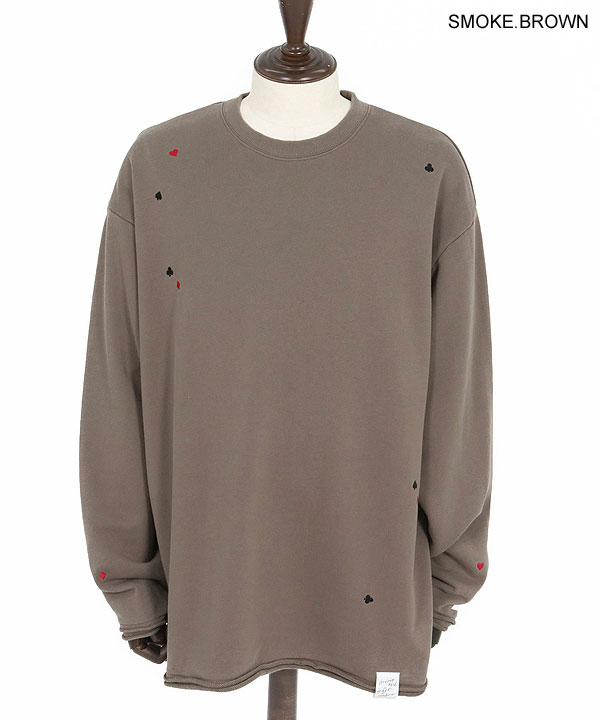 2025 秋冬 2nd 先行予約 10月中旬〜下旬入荷予定 GLIMCLAP グリムクラップ Card Stitch Emblem Sweatshirt キャンセル不可 atftps_15