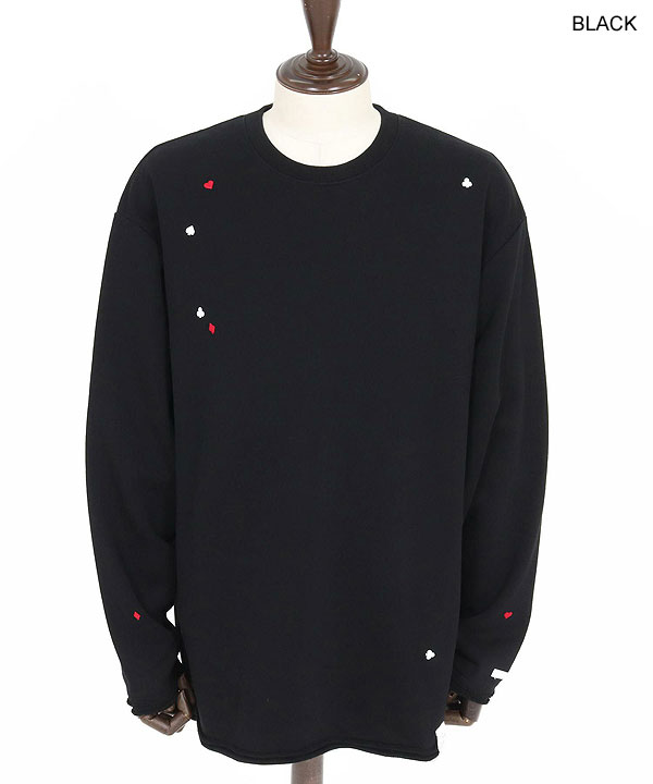 2025 秋冬 2nd 先行予約 10月中旬〜下旬入荷予定 GLIMCLAP グリムクラップ Card Stitch Emblem Sweatshirt キャンセル不可 atftps_17