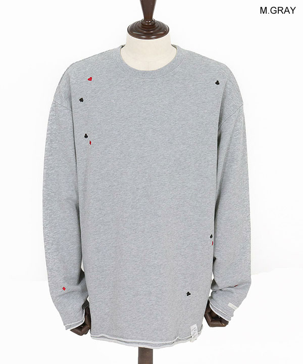 2025 秋冬 2nd 先行予約 10月中旬〜下旬入荷予定 GLIMCLAP グリムクラップ Card Stitch Emblem Sweatshirt キャンセル不可 atftps_18