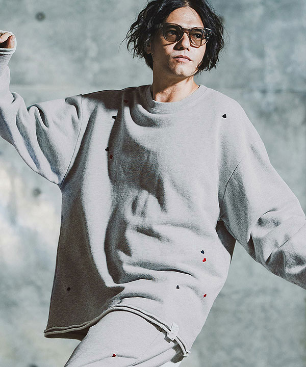 2025 秋冬 2nd 先行予約 10月中旬〜下旬入荷予定 GLIMCLAP グリムクラップ Card Stitch Emblem Sweatshirt キャンセル不可 atftps_3