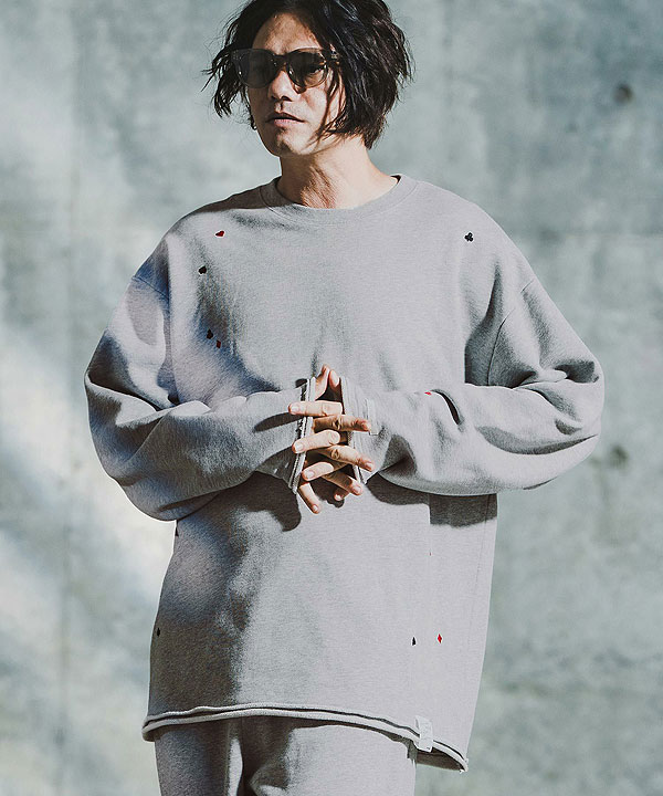 2025 秋冬 2nd 先行予約 10月中旬〜下旬入荷予定 GLIMCLAP グリムクラップ Card Stitch Emblem Sweatshirt キャンセル不可 atftps_5