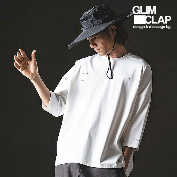 2026 春夏 1st 先行予約 3月上旬〜中旬入荷予定 GLIMCLAP グリムクラップ Airy Smooth Fabric 3/4 Sleeve T-Shirt Tシャツ atftps
