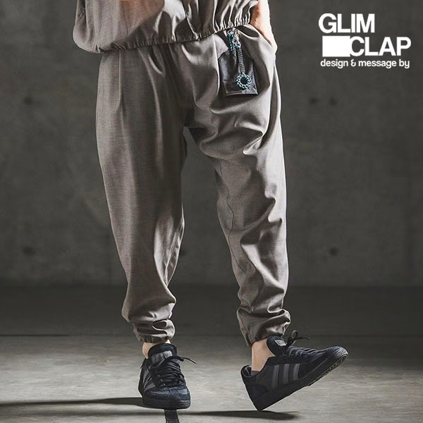 2026 春夏 2nd 先行予約 5月上旬〜中旬入荷予定 GLIMCLAP グリムクラップ Bamboo Blend Chambray Gathered Hem Pants パンツ